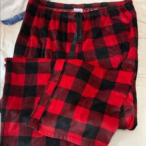 Red and Black Buffalo Plaid Men's Lounge Pants